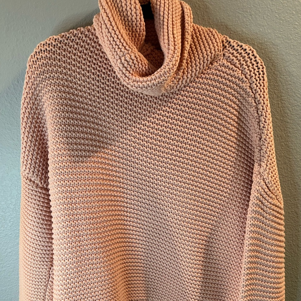 Zara Blush Knit Turtleneck Sweater